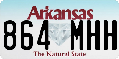 AR license plate 864MHH