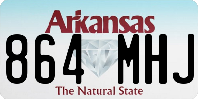 AR license plate 864MHJ