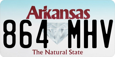 AR license plate 864MHV