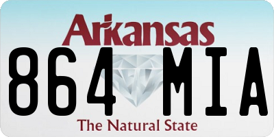 AR license plate 864MIA