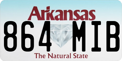AR license plate 864MIB