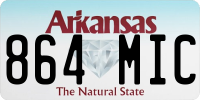AR license plate 864MIC