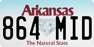 AR license plate 864MID