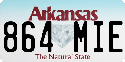 AR license plate 864MIE