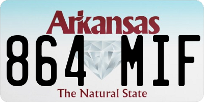 AR license plate 864MIF