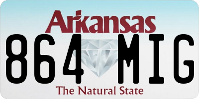 AR license plate 864MIG