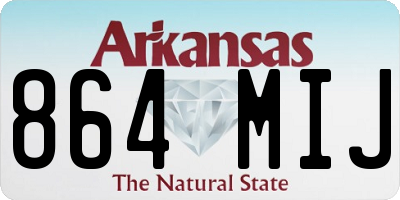AR license plate 864MIJ