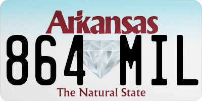 AR license plate 864MIL