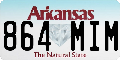 AR license plate 864MIM