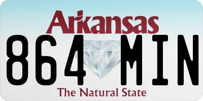 AR license plate 864MIN