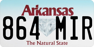 AR license plate 864MIR