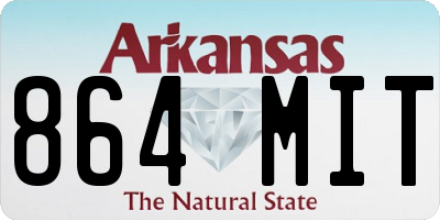AR license plate 864MIT