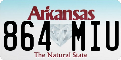 AR license plate 864MIU