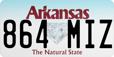 AR license plate 864MIZ