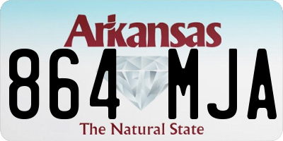 AR license plate 864MJA