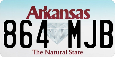 AR license plate 864MJB