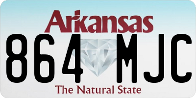 AR license plate 864MJC