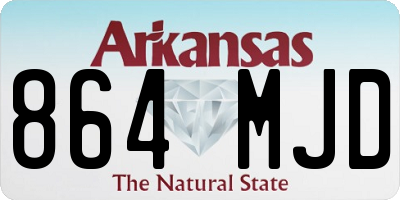 AR license plate 864MJD