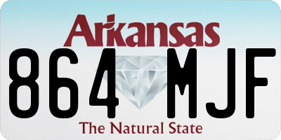 AR license plate 864MJF