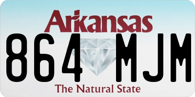 AR license plate 864MJM