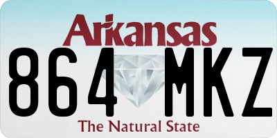 AR license plate 864MKZ