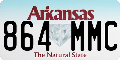 AR license plate 864MMC