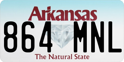 AR license plate 864MNL