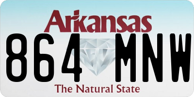 AR license plate 864MNW