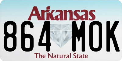 AR license plate 864MOK