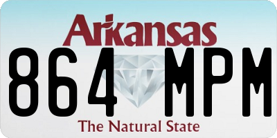 AR license plate 864MPM
