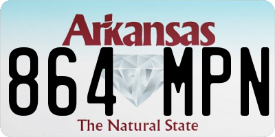 AR license plate 864MPN