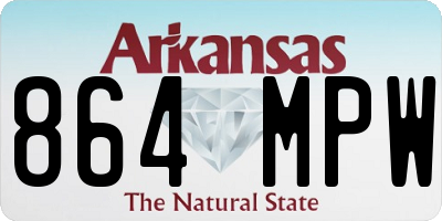 AR license plate 864MPW