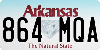 AR license plate 864MQA