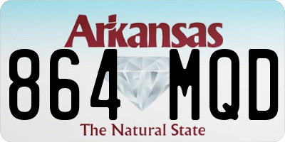 AR license plate 864MQD