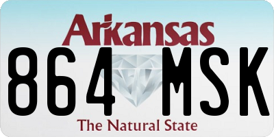 AR license plate 864MSK