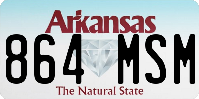 AR license plate 864MSM