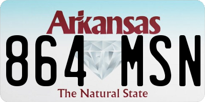 AR license plate 864MSN