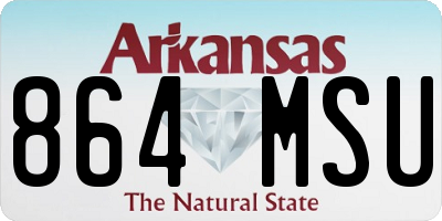 AR license plate 864MSU