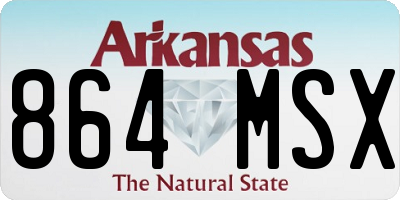 AR license plate 864MSX