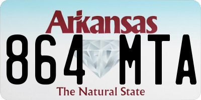 AR license plate 864MTA
