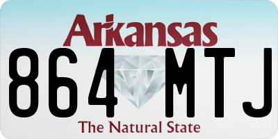 AR license plate 864MTJ