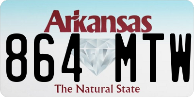 AR license plate 864MTW
