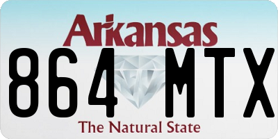 AR license plate 864MTX