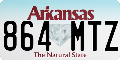 AR license plate 864MTZ