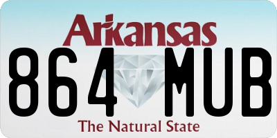 AR license plate 864MUB