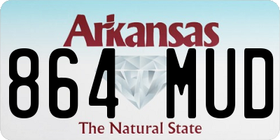 AR license plate 864MUD