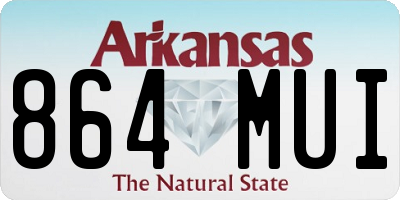 AR license plate 864MUI