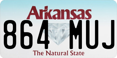AR license plate 864MUJ
