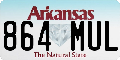 AR license plate 864MUL
