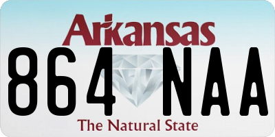 AR license plate 864NAA